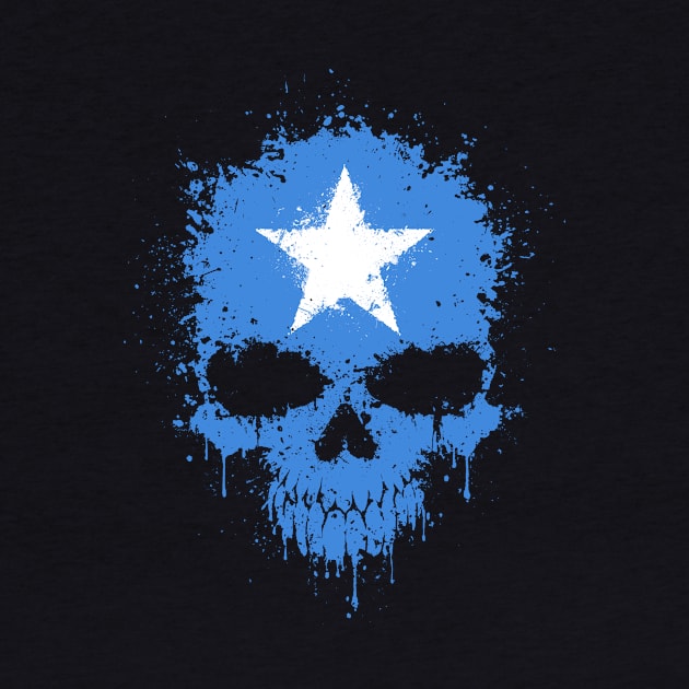 Chaotic Somalian Flag Splatter Skull by jeffbartels